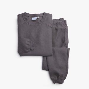 Women's Waffle Lounge Set Slate Gray (NEW)